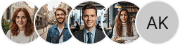 Multiple investor profile avatars on Meridwell Advisors trading review block